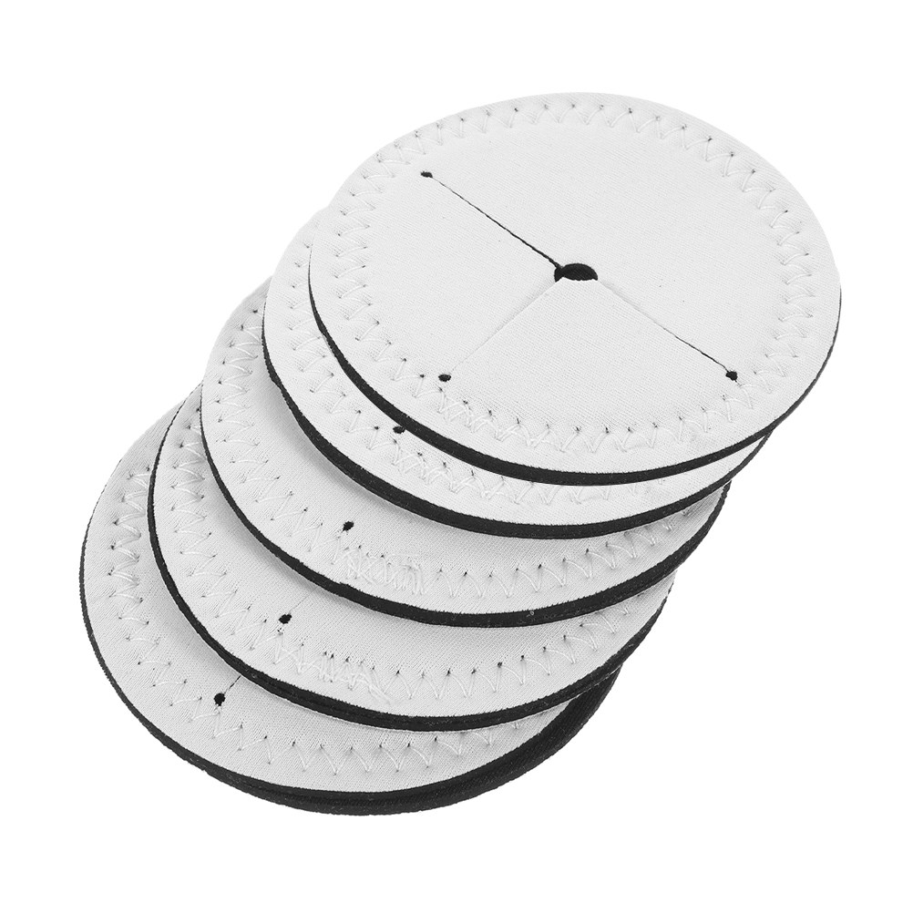 Coaster Sublimation Blank - ที่รองแก้วไวน์ทรงกลมสำหรับงานซับลิเมชัน 5 ชิ้น สีขาว พร้อมสำหรับงาน DIY