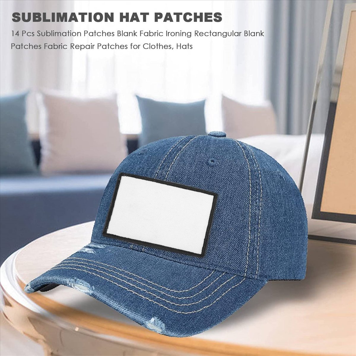 Hat Sublimation Blank - 【ลดราคา】แพทช์ผ้าเปล่าสำหรับงานซับลิเมชั่น 14 ชิ้น แพทช์ผ้าเปล่ารูปสี่เหลี่ยมผืนผ้าสำหรับรีด แพทช์ซ่อมแซมผ้าสำหรับเสื้อผ้า หมวก