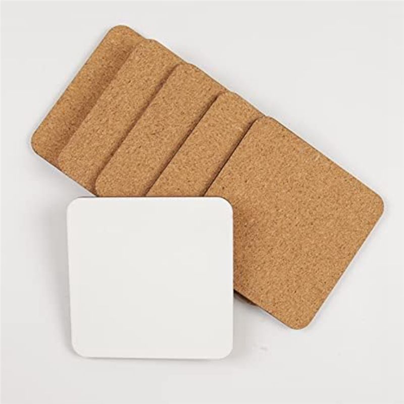 Coaster Sublimation Blank - แผ่นรองแก้วสี่เหลี่ยมสำหรับงานซับลิเมชั่น BHBL 12 ชิ้น แผ่นรองแก้วไม้ MDF