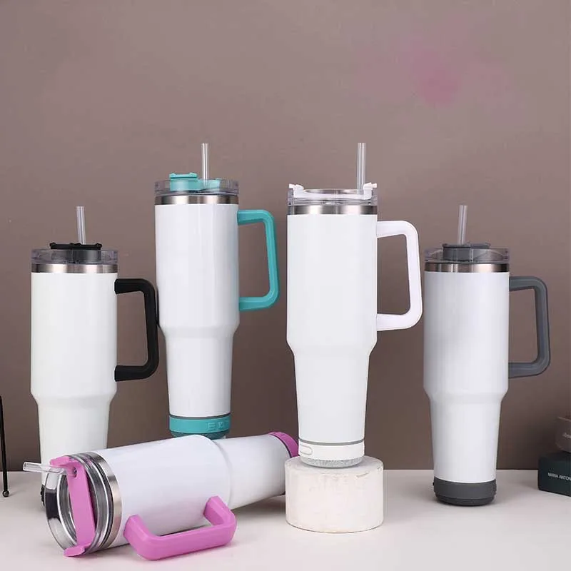 Water Bottle Blank - แก้วเก็บความเย็นสแตนเลส 40 ออนซ์ สำหรับงานซับลิเมชัน พร้อมลำโพงไร้สายในตัว ขวดน้ำสเตอริโอ
