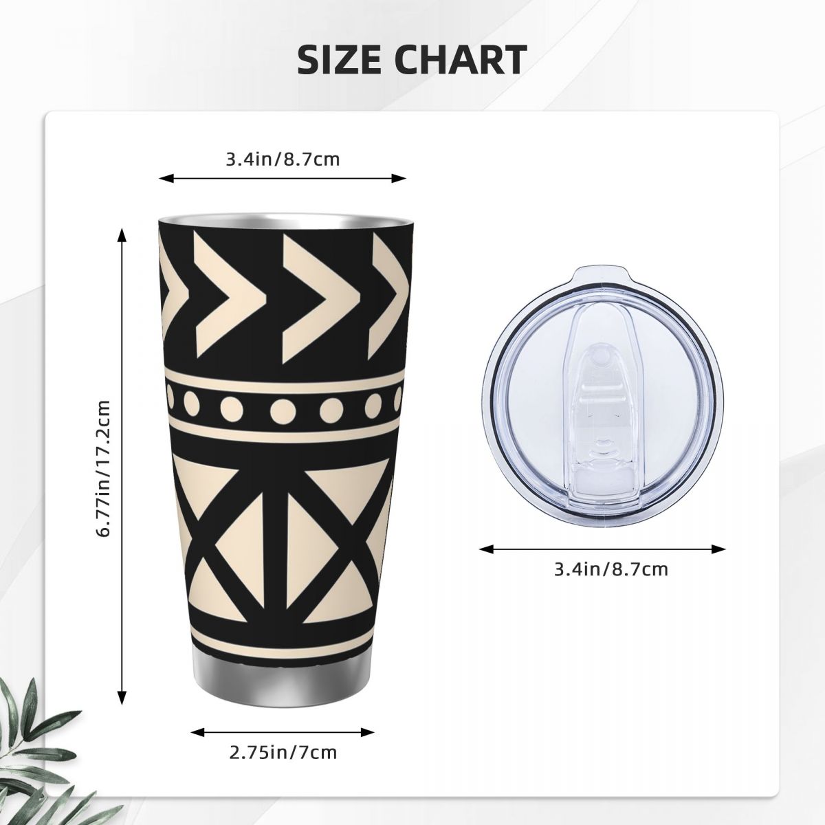 แก้วน้ำสแตนเลสสุญญากาศลายผ้าโค - Tumbler 20Oz White บทวิจารณ์และราคา
