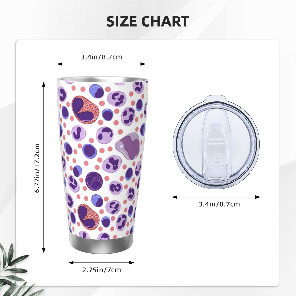 สีขาวขนาดใหญ่รูปแบบเซลล์เม็ดเล - Tumbler 20Oz White บทวิจารณ์และราคา