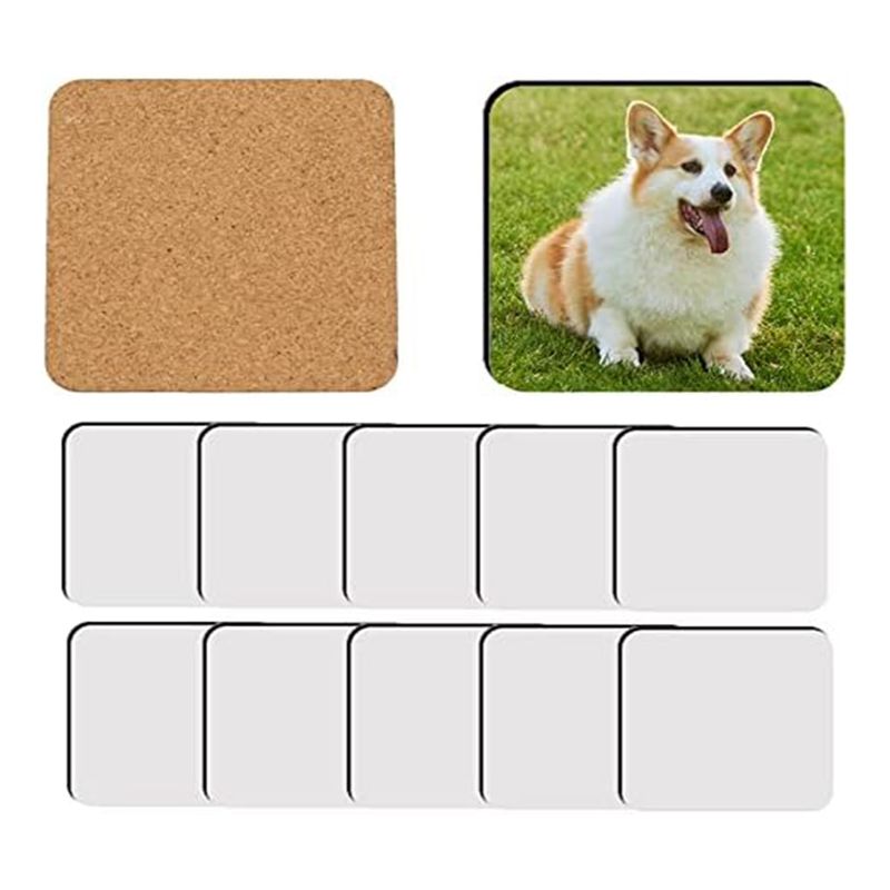 แผ่นรองแก้วสี่เหลี่ยมสำหรับงาน - Coaster Sublimation Blank บทวิจารณ์และราคา