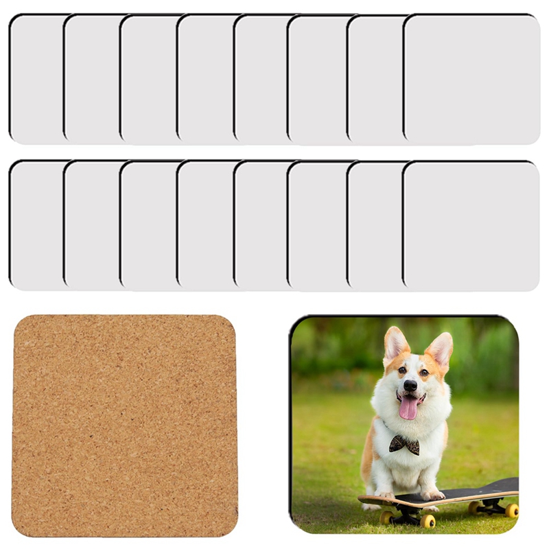แผ่นรองแก้วสี่เหลี่ยมสำหรับงาน - Coaster Sublimation Blank บทวิจารณ์และราคา