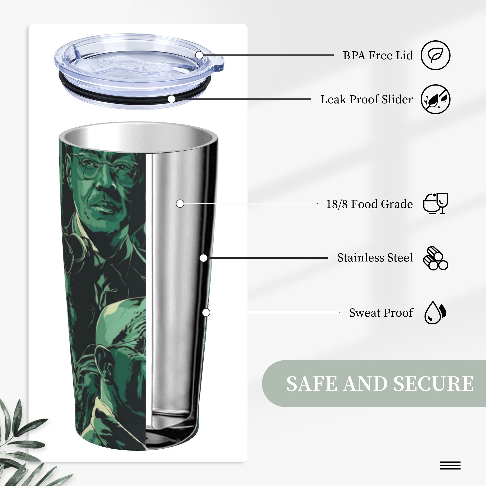 แก้วเก็บความเย็นลาย Breaking B - Tumbler 20Oz White บทวิจารณ์และราคา